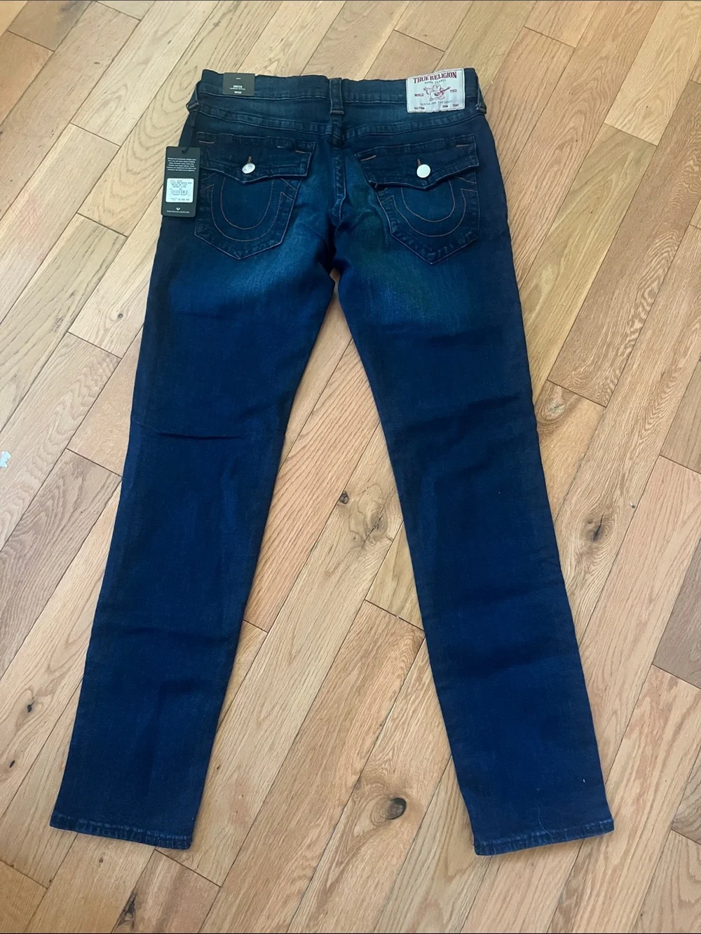 True Religion Men’s Dark Indigo Relaxed Skinny Jeans